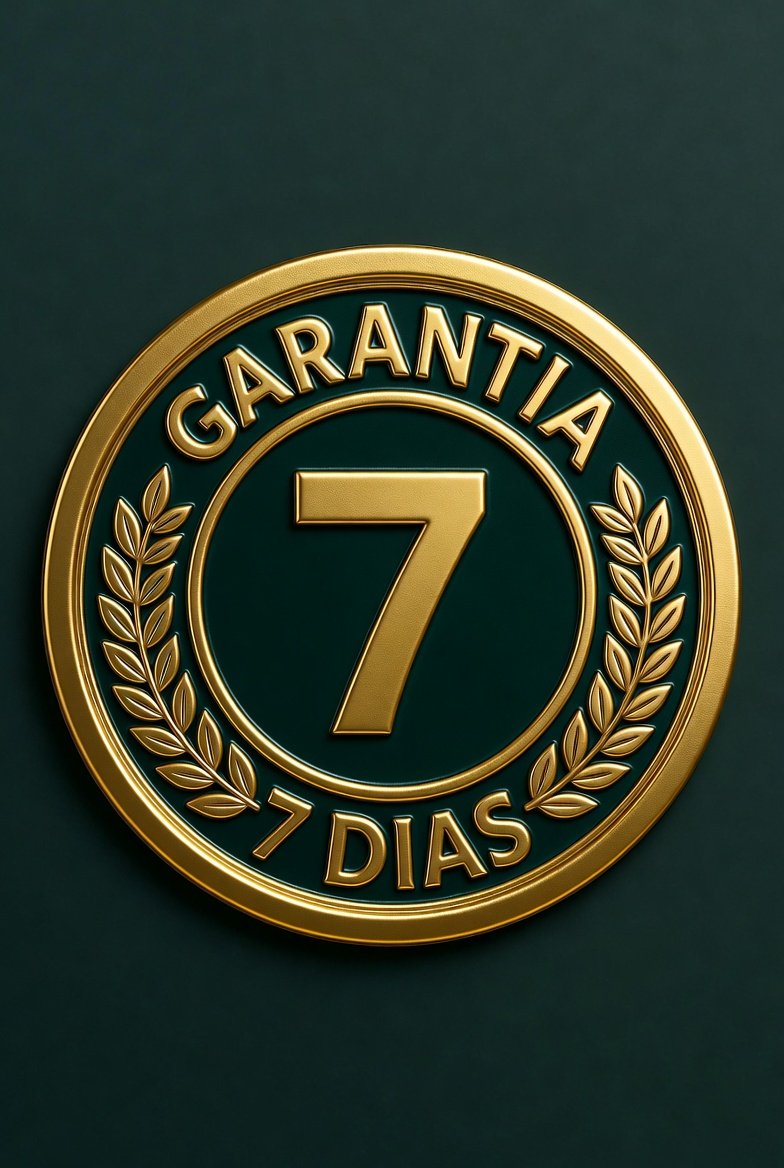 Selo dourado de garantia incondicional de 7 dias